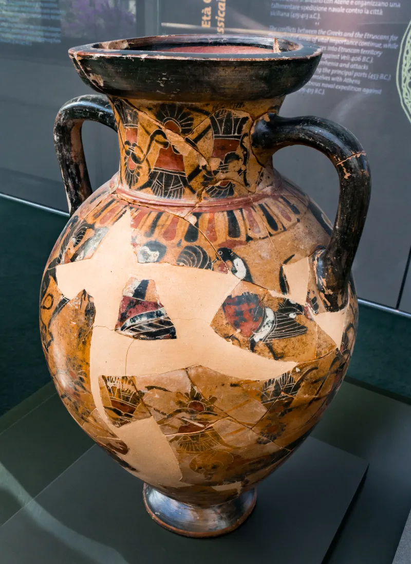 Goltyr Painter - Abv 103 116 - Hermes With Women And Man Between Sphinxes - Dancing Man Between Sphinxes And Cocks - Animal Frieze - Firenze Man 3774 - 