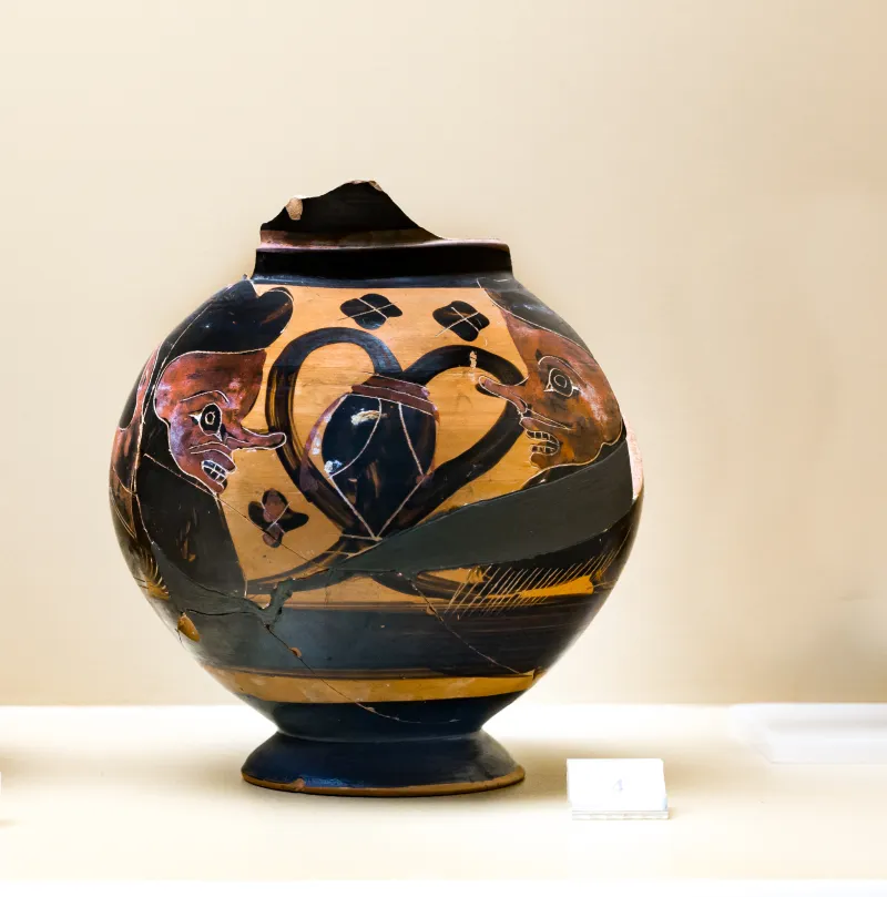Manner Of The Gorgo Painter - Abv 10 1Bis - Heads Of Satyrs - Athens Agora Museum P 24945 - 