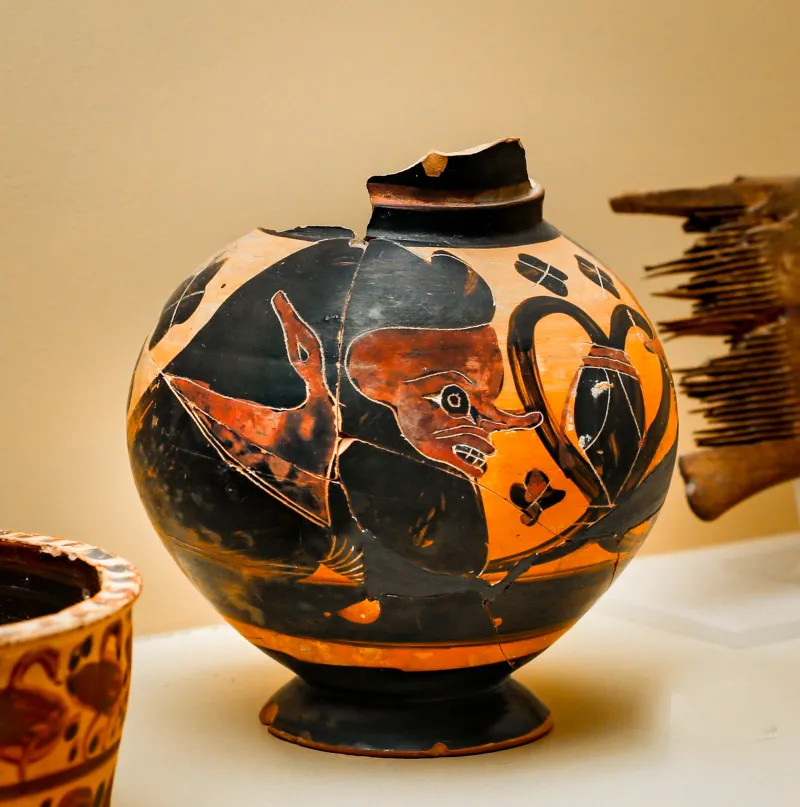 Manner Of The Gorgo Painter - Abv 10 1Bis - Heads Of Satyrs - Athens Agora Museum P 