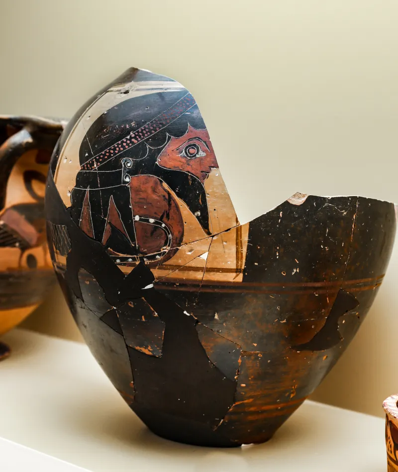 Manner Of The Gorgo Painter - Abv Extra - Bearded Male Head - Athens Agora Museum P 