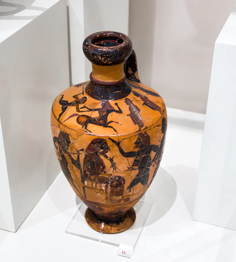 Griffin-Bird Painter - Abv 75 - Herakles Fighting Centaur - Inctroduction Of Herakles Into Olympos - Athens Nm 413 - 