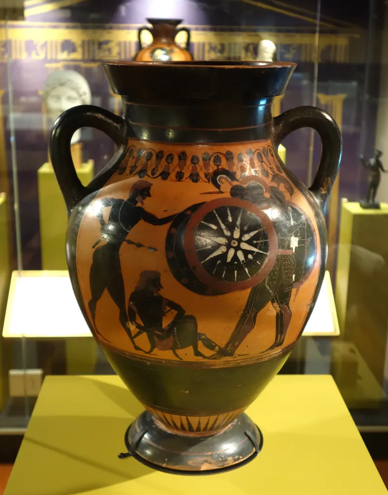 Amphora With Heracles Battling Geryon, Athenian, Attributed To Group E, Mid 6Th Century Bc - Teece Museum Of Classical Antiquities - Christchurch, Nz - 