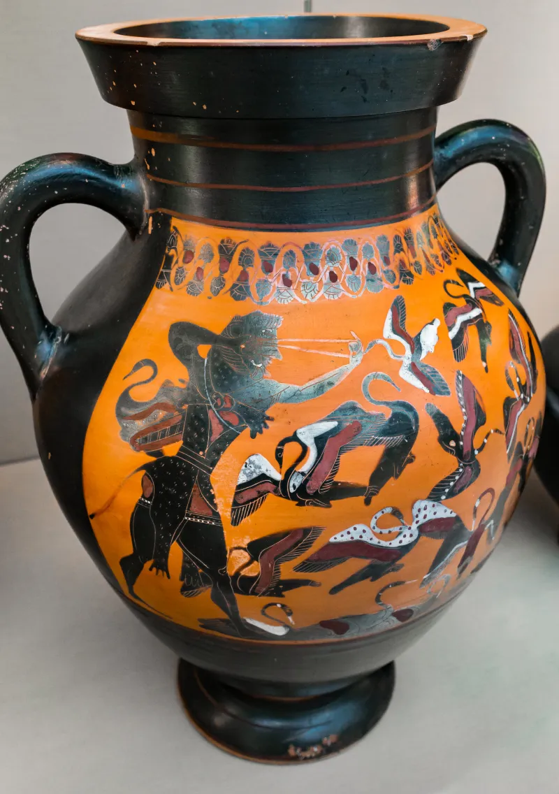 Group E - Abv 134 28 - Herakles And The Stymphalian Birds - Maenads And Satyrs - London Bm 1843-1103-40 - 