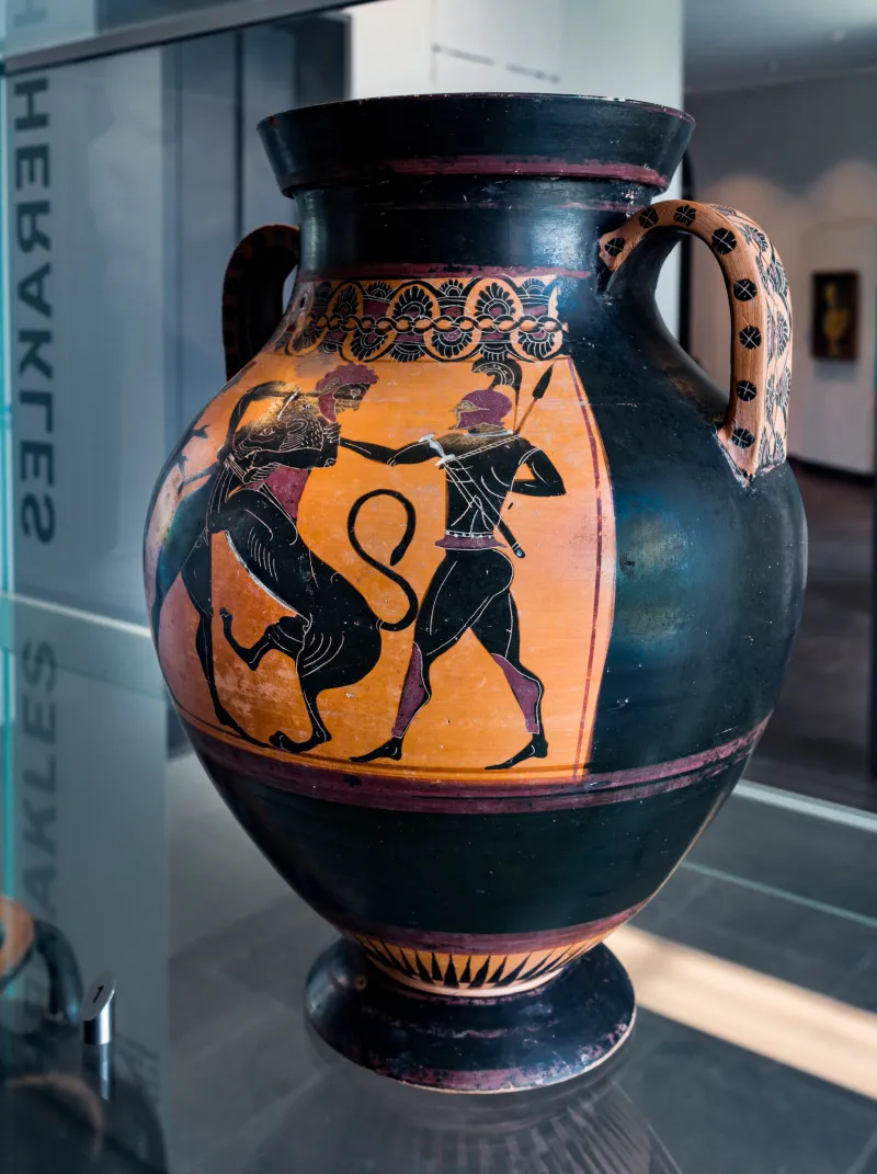 Group E - Abv 137 57 - Herakles And The Nemean Lion - Warrior Arming - Kassel As T-384 - 