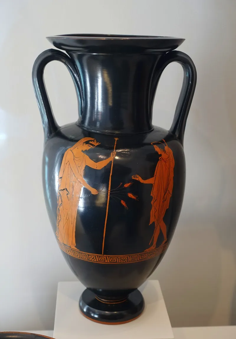 Demeter And Triptolemos, With Pluton With The Horn Of Plenty, Neck Amphora, By The Group Of Polygnotos, Attic Greek, 450-430 Bc, Red-Figure Terracotta - Sackler Museum - Harvard University - 
