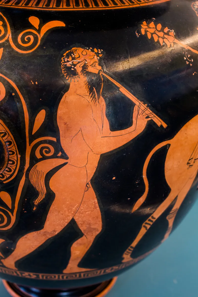 Group Of Polygnotos Arv 1051 7Bis Return Of Hehpaistos - Satyr And Two Maenads 
