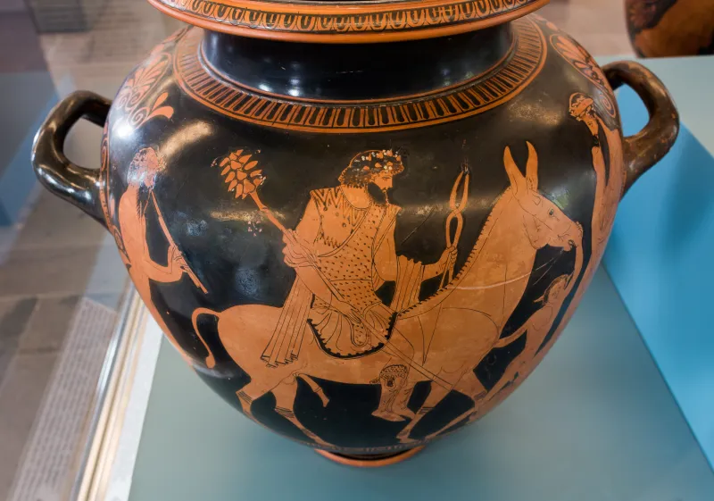 Group Of Polygnotos Arv 1051 7Bis Return Of Hehpaistos - Satyr And Two Maenads 