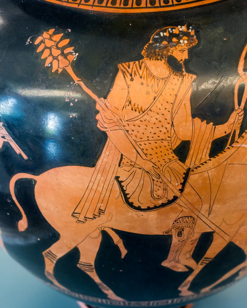 Group Of Polygnotos Arv 1051 7Bis Return Of Hehpaistos - Satyr And Two Maenads 
