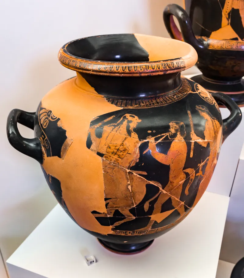 Group Of Polygnotos - Arv 1051 8 - Dionysos Or Hephaistos With Satyr And Maenads - Roma Mnevg 50445 - 
