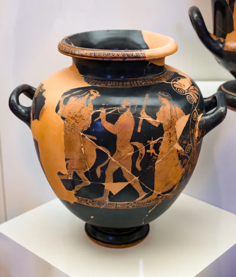Group Of Polygnotos - Arv 1051 8 - Dionysos Or Hephaistos With Satyr And Maenads - Roma Mnevg 50445 - 