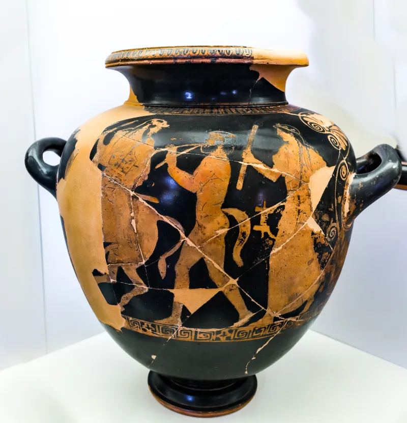 Group Of Polygnotos - Arv 1051 8 - Dionysos Or Hephaistos With Satyr And Maenads - Roma Mnevg 50445 - 
