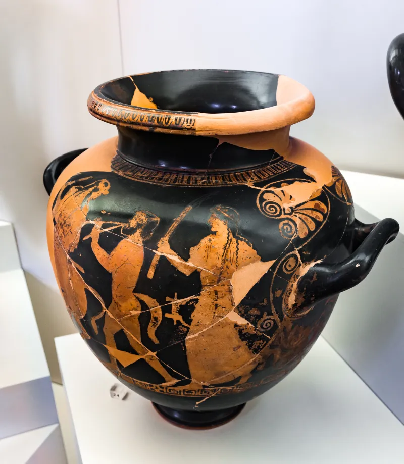 Group Of Polygnotos - Arv 1051 8 - Dionysos Or Hephaistos With Satyr And Maenads - Roma Mnevg 50445 - 