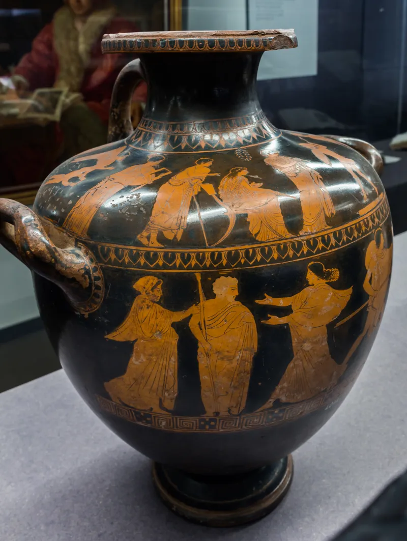 Group Of Polygnotos Arv 1060 144 Girl Dancing Pyrrhic - Youth Pursuing A Woman 