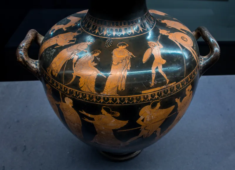 Group Of Polygnotos Arv 1060 144 Girl Dancing Pyrrhic - Youth Pursuing A Woman 