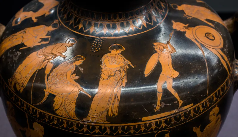 Group Of Polygnotos Arv 1060 144 Girl Dancing Pyrrhic - Youth Pursuing A Woman 