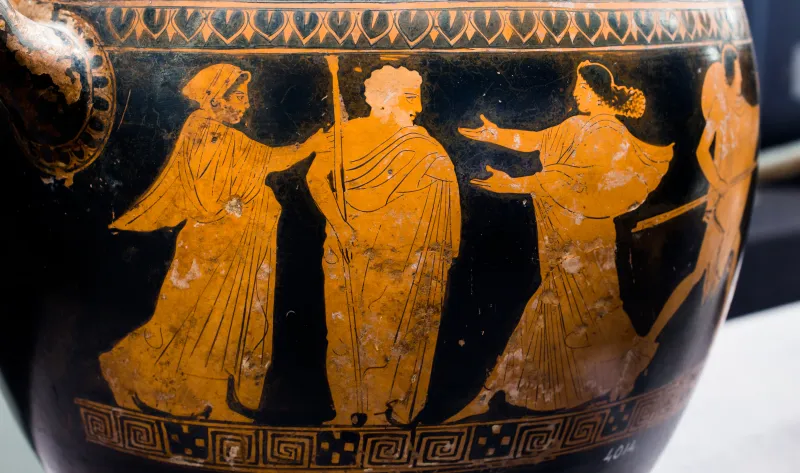 Group Of Polygnotos Arv 1060 144 Girl Dancing Pyrrhic - Youth Pursuing A Woman 