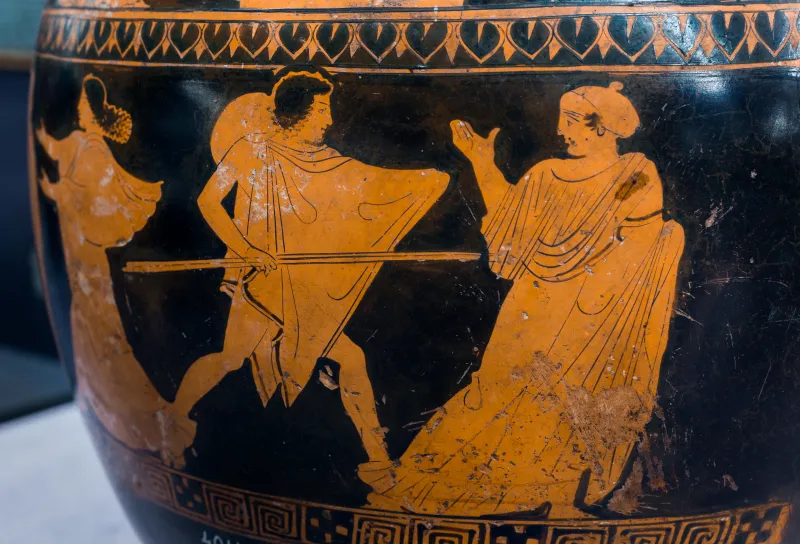 Group Of Polygnotos Arv 1060 144 Girl Dancing Pyrrhic - Youth Pursuing A Woman 