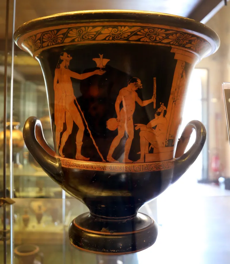 Gruppo Di Polignoto, Cratere Attico A Calice Con Dioniso, Sileno E Compagni, 450-440 Ac 