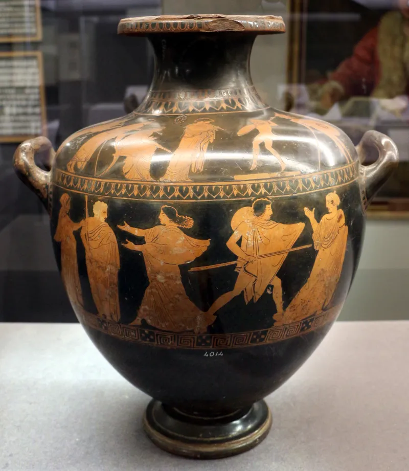 Gruppo Di Polignoto, Kalpis Ateniese Con Pyrrhiche Femminile (Danza Armata), Teti E Peleo, 430 