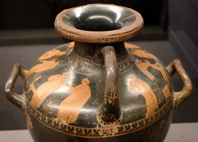 Gruppo Di Polignoto, Kalpis Ateniese Con Pyrrhiche Femminile (Danza Armata), Teti E Peleo, 430 