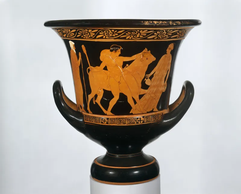 Terracotta Calyx-Krater (Bowl For Mixing Wine And Water) Met 