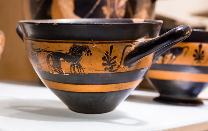 Skyphos Of Hermogenian Type - Abv Extra - Chariot - Cortona Maec 9676 - 