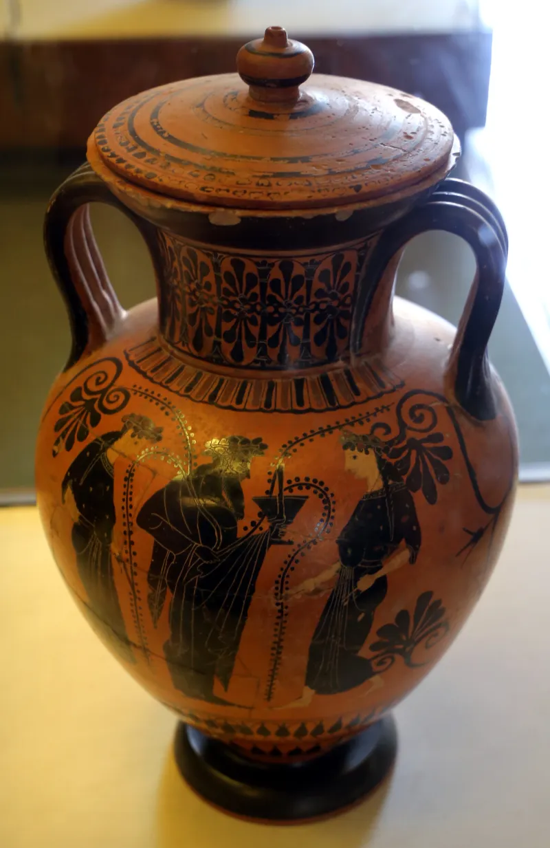 Ambito Del Gruppo Di Toronto 305, Anfora Attica, Con Dioniso Tra Sileni E Lotta Di Heracle, 520-510 Ac 