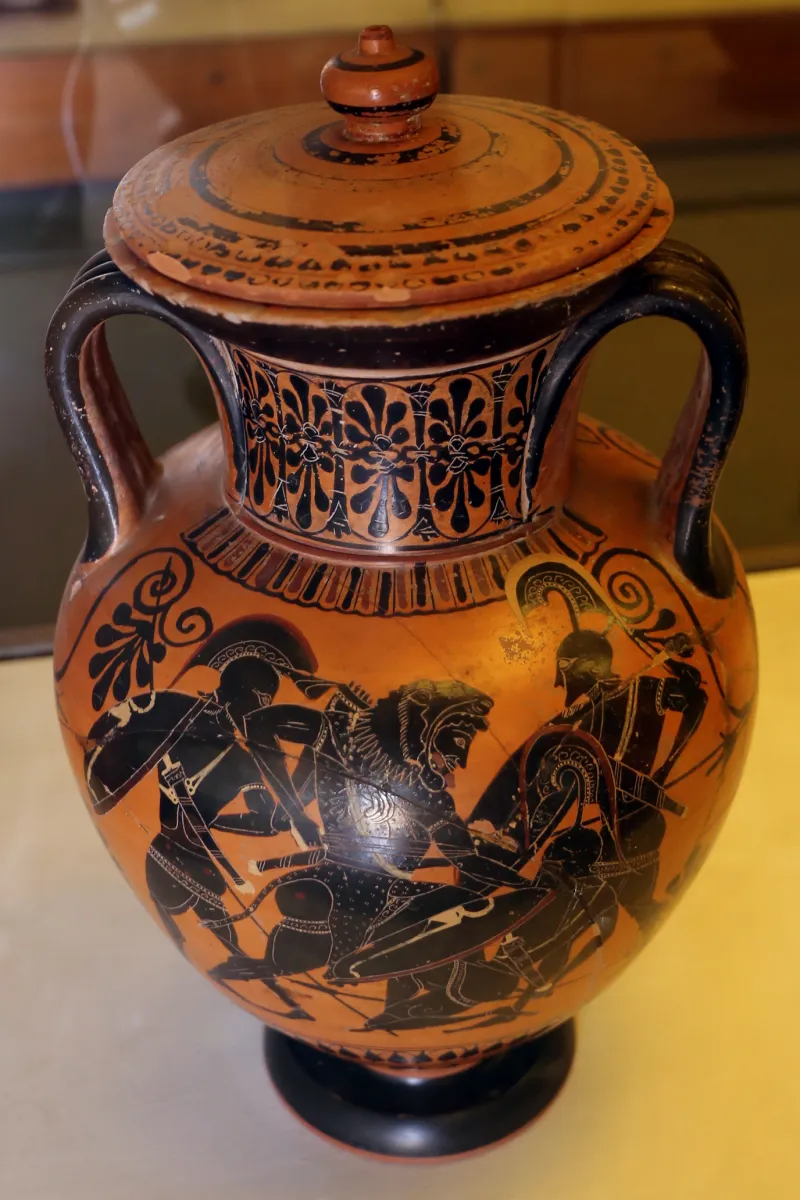 Ambito Del Gruppo Di Toronto 305, Anfora Attica, Con Dioniso Tra Sileni E Lotta Di Heracle, 520-510 Ac 