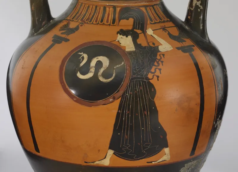 Vatican G 23 Group - Black-Figure Pseudo-Panathenaic Amphora - Walters 482105 - Detail 