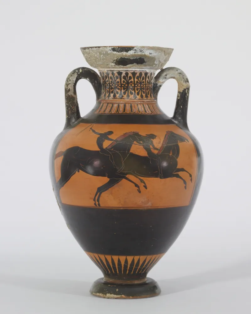Vatican G 23 Group - Black-Figure Pseudo-Panathenaic Amphora - Walters 482105 - Side 