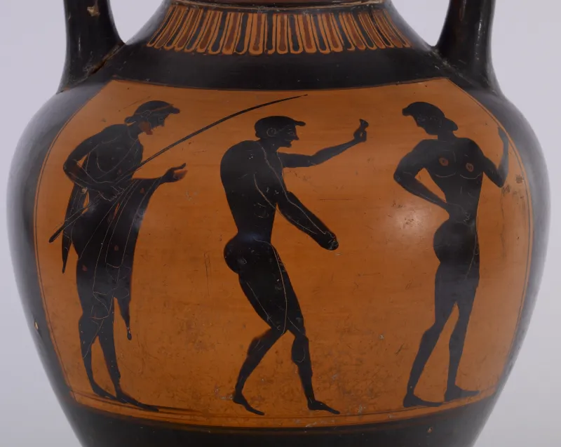 Vatican G 23 Group - Black-Figure Pseudo-Panathenaic Amphora With Discus Thrower - Walters 482109 - Side B 