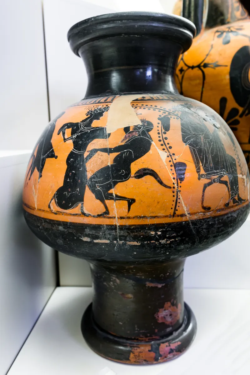 Painter Of Würzburg 199 - Abv 289 28 - Dionysos With Satyrs And Maenads - Roma Mnevg 50674 - 