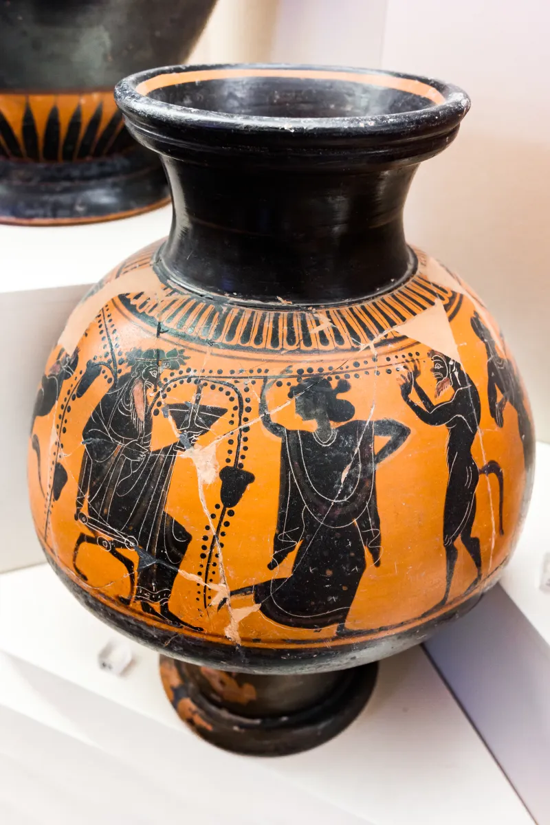Painter Of Würzburg 199 - Abv 289 28 - Dionysos With Satyrs And Maenads - Roma Mnevg 50674 - 