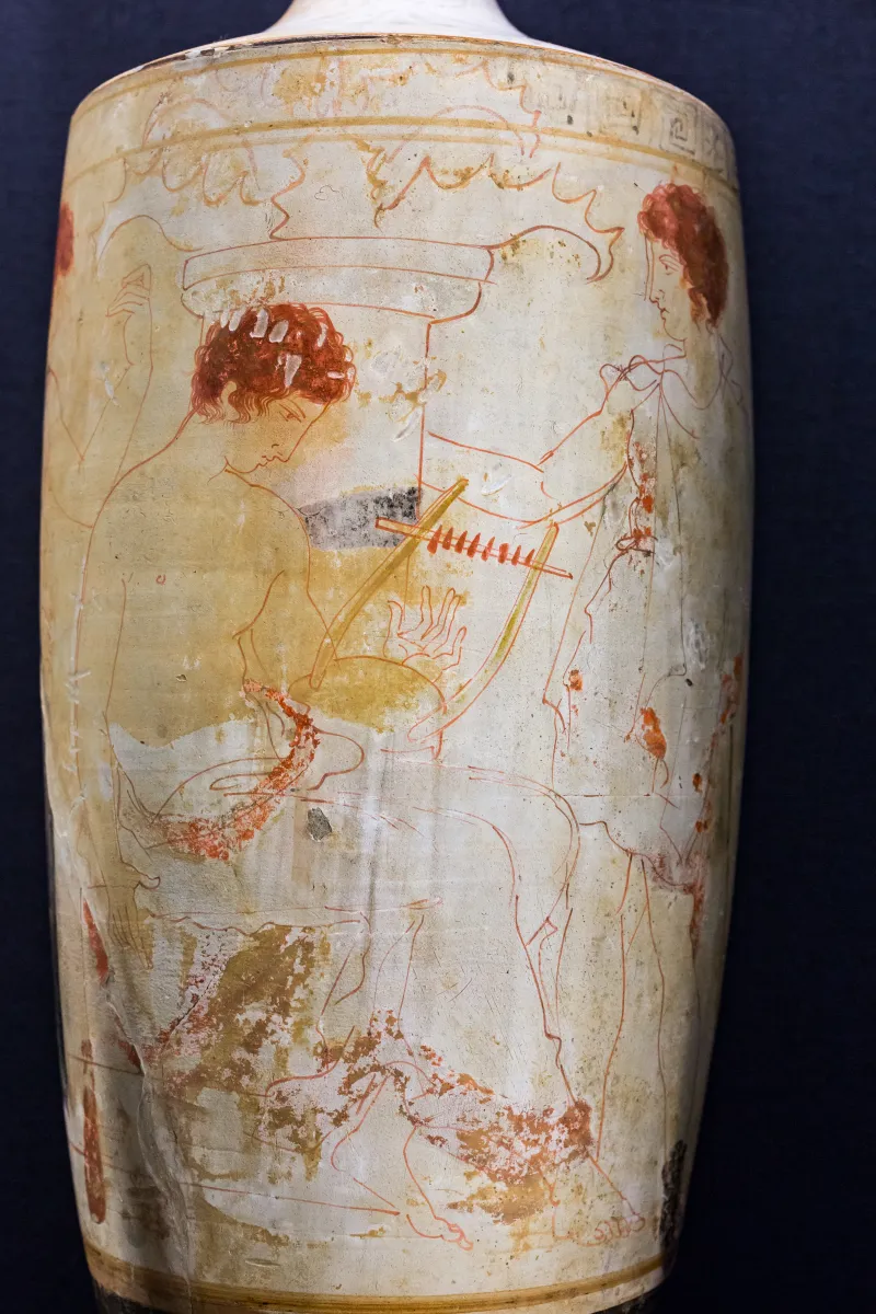 Group R - Arv 1383 1 - Youth Playing Lyra At Tomb Stele - Wien Khm As Iv 143 - 