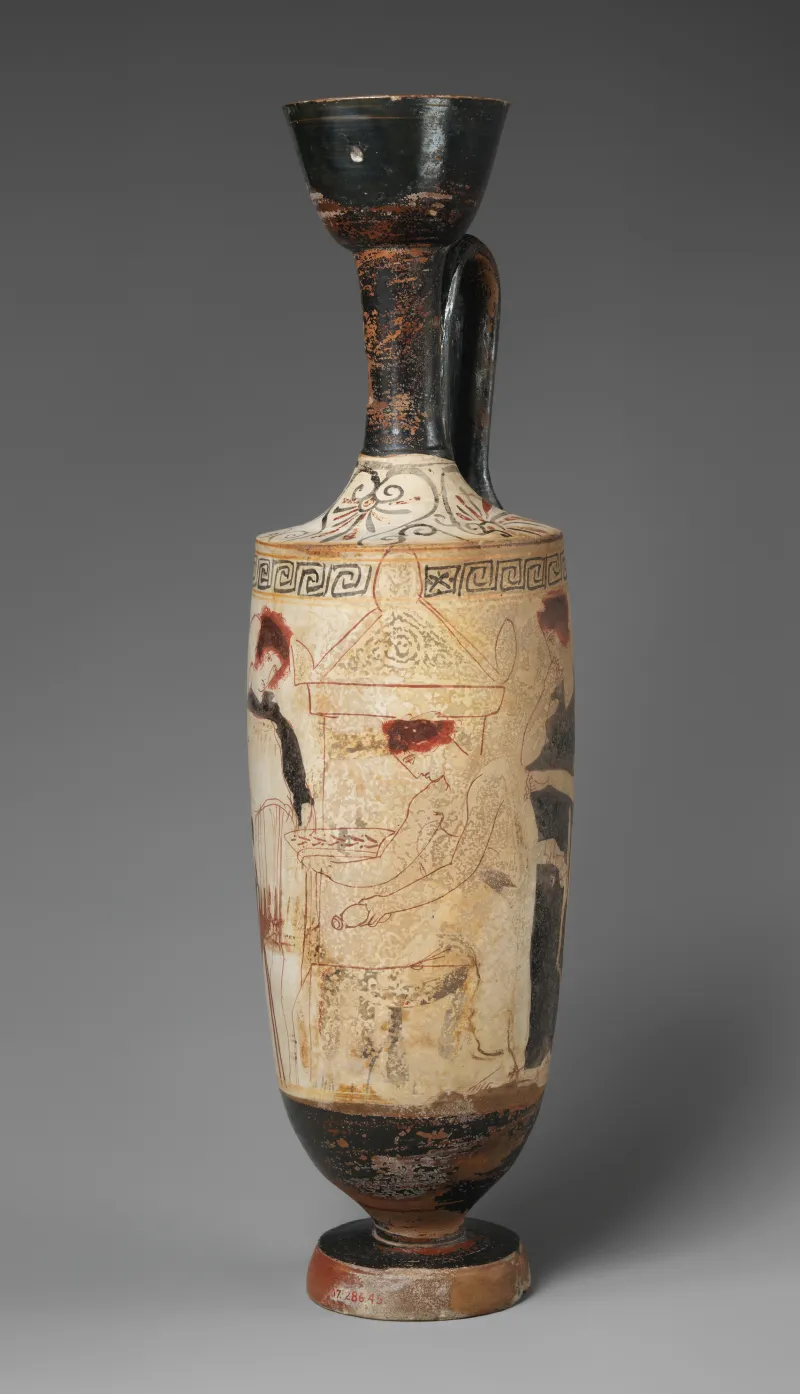 Terracotta Lekythos (Oil Flask) Met 