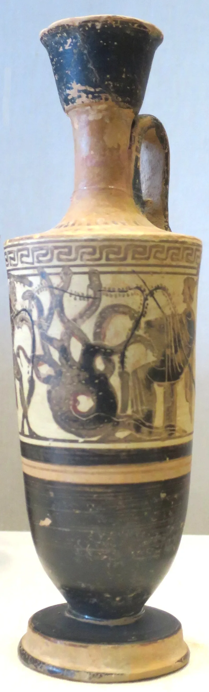 Black-Figure Lekythos Showing Herakles And The Hydra By The Haimon 