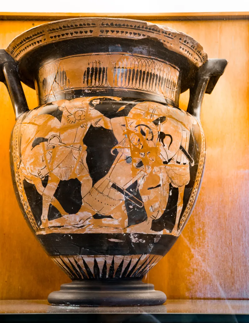 Harrow Painter - Arv 274 41 - Herakles And The Amazons - Draped Youths - Roma Mcpcpn 