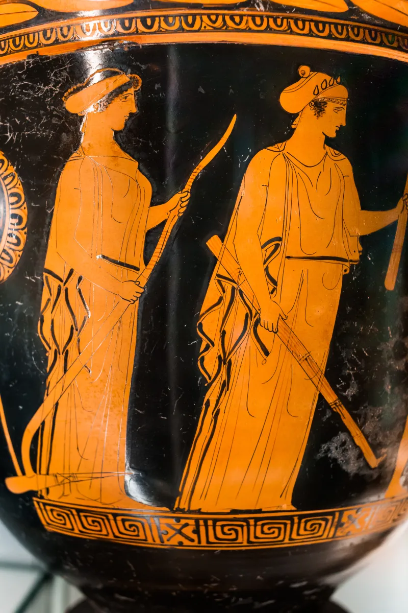 Hector Painter - Arv 1036 12 - Depart Of Triptolemos - Draped Youths And Boy - Paris Bnf Cabmed 424 - 
