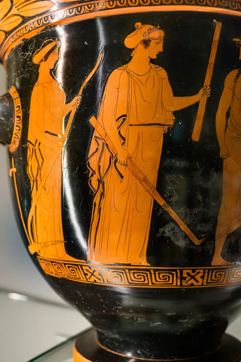 Hector Painter - Arv 1036 12 - Depart Of Triptolemos - Draped Youths And Boy - Paris Bnf Cabmed 424 - 