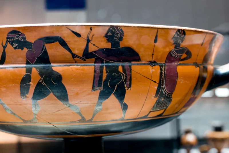 Heidelberg Painter - Abv 64 28 - Dionysos And Ariadne - Warrior Arming - Diskobolos - München As 7739 - 