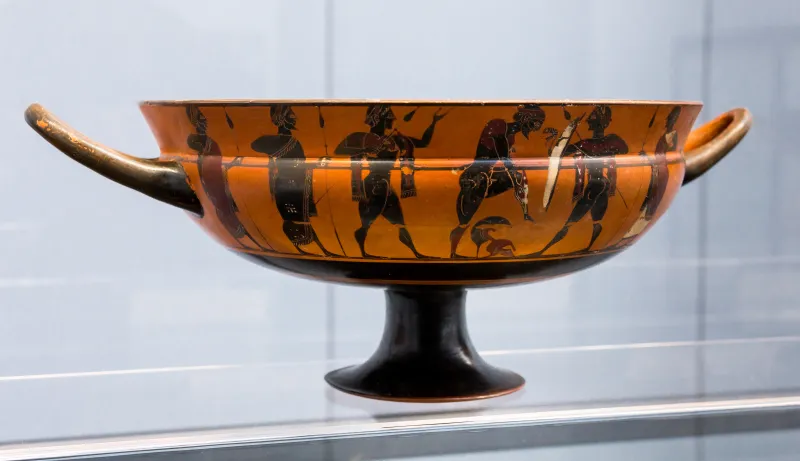 Heidelberg Painter - Abv 64 28 - Dionysos And Ariadne - Warrior Arming - Diskobolos - München As 7739 - 