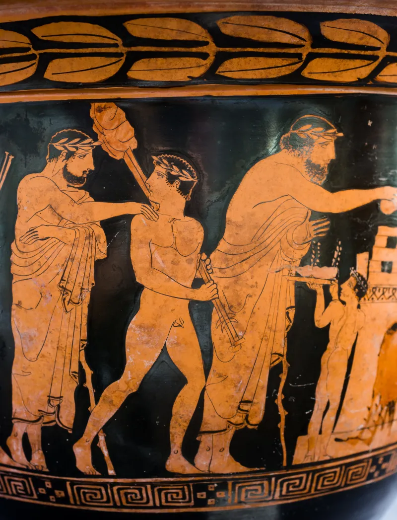 Hephaistos Painter - Arv 1115 31Bis - Sacrifice - Draped Youths - Frankfurt Am Β 413 - 