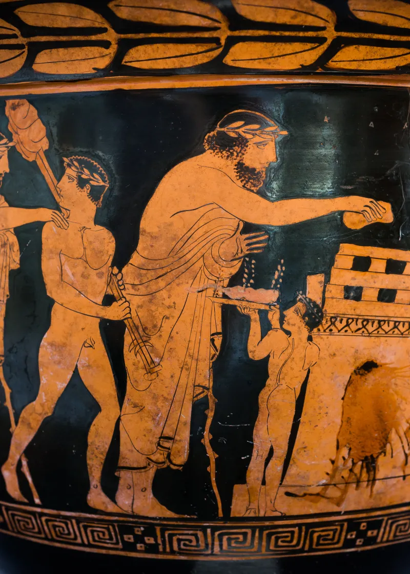Hephaistos Painter - Arv 1115 31Bis - Sacrifice - Draped Youths - Frankfurt Am Β 413 - 