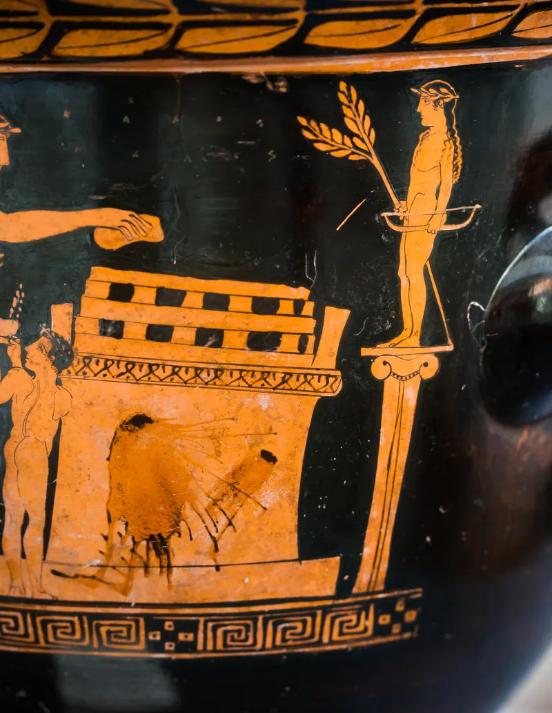 Hephaistos Painter - Arv 1115 31Bis - Sacrifice - Draped Youths - Frankfurt Am Β 413 - 