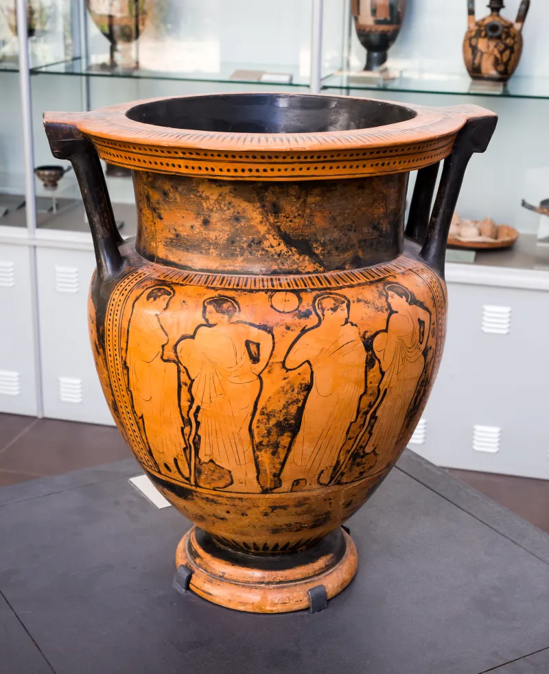 Hephaistos Painter - Arv 1115 Extra - Symposion - Draped Youths - Frankfurt Am 87-20 - 
