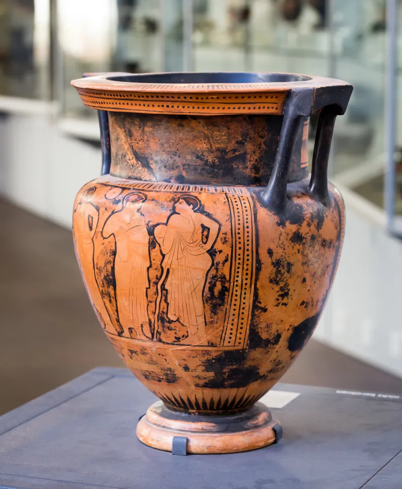 Hephaistos Painter - Arv 1115 Extra - Symposion - Draped Youths - Frankfurt Am 87-20 - 