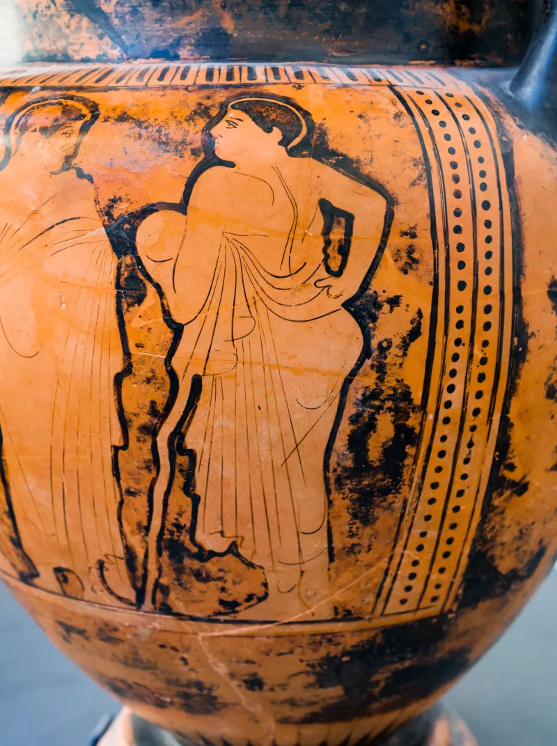 Hephaistos Painter - Arv 1115 Extra - Symposion - Draped Youths - Frankfurt Am 87-20 - 
