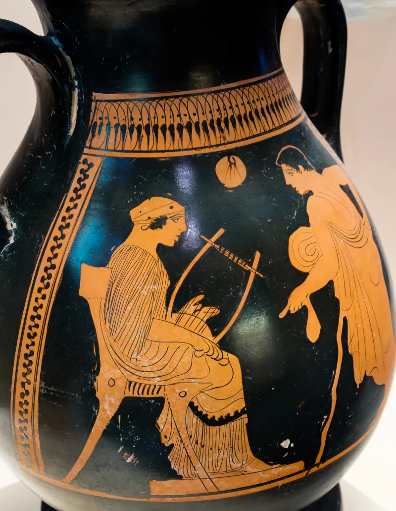 Hephaistos Painter - Arv 1116 40 - Woman And Youth - Draped Youths - Rhodos Am 12887 - 