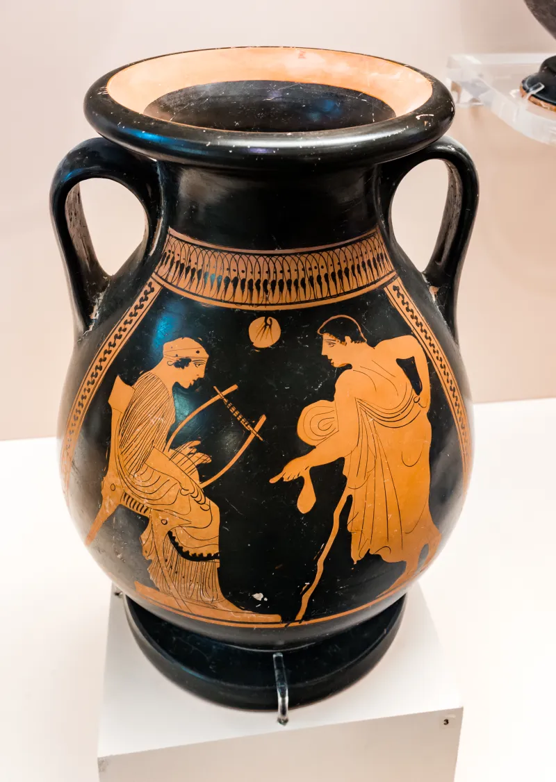 Hephaistos Painter - Arv 1116 40 - Woman And Youth - Draped Youths - Rhodos Am 12887 - 