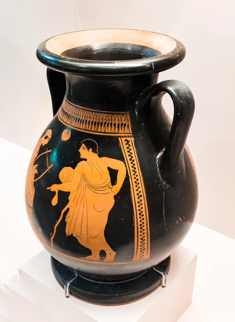 Hephaistos Painter - Arv 1116 40 - Woman And Youth - Draped Youths - Rhodos Am 12887 - 